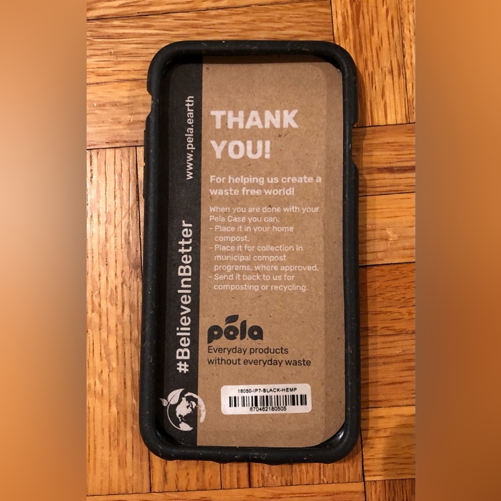 Pela Black Phone Case for iPhone7 - Eco-Friendly Protective Case
